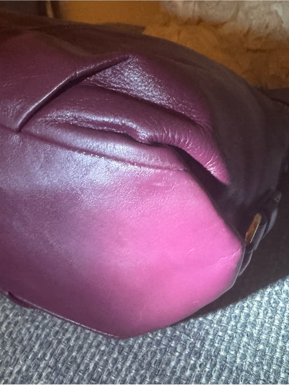 Vintage Coach Burgundy Leather Shoulder Hobo Bag Style F15064 - Picture 9 of 13